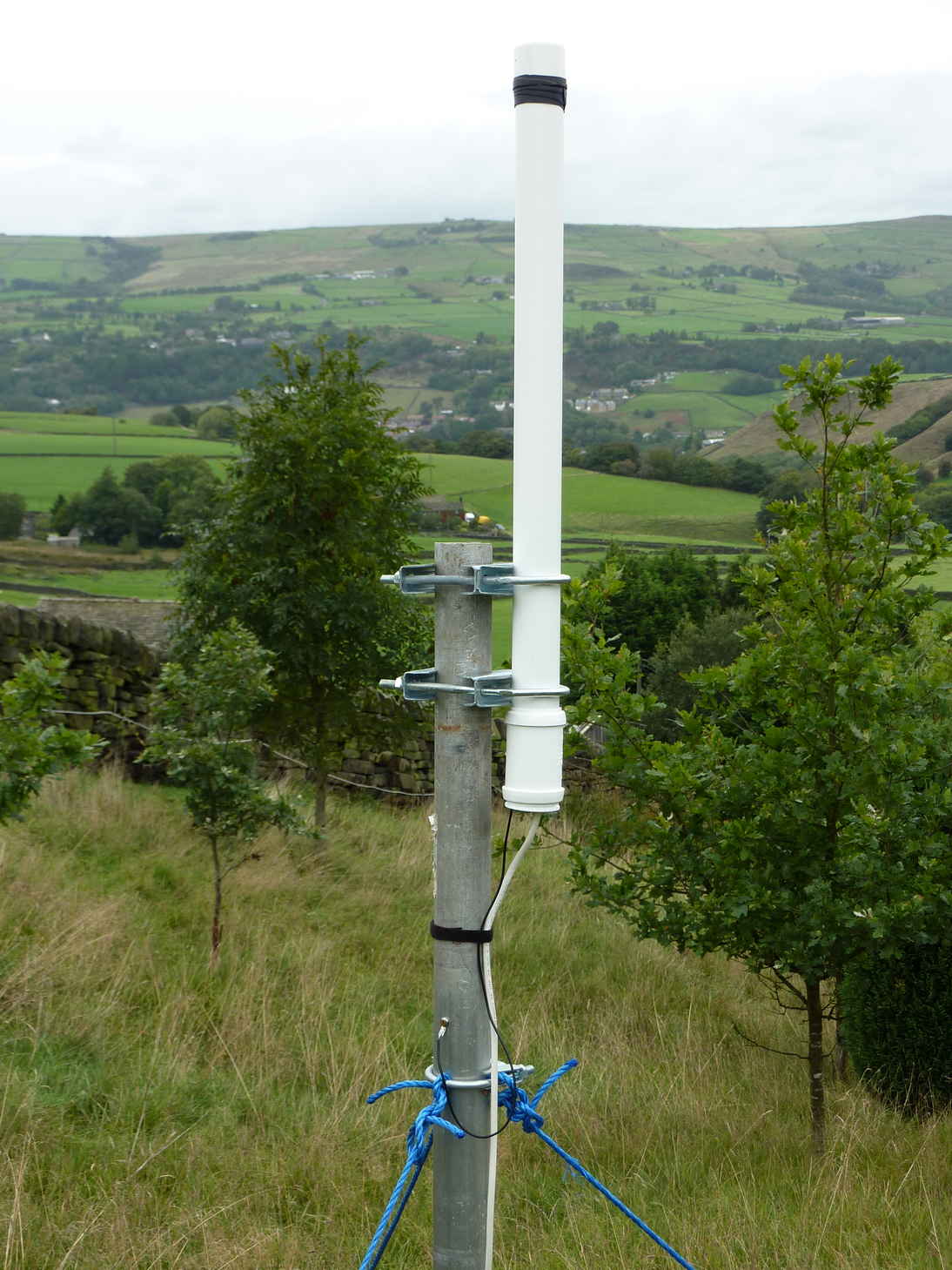 A prototype antenna during one of the many long field trials..